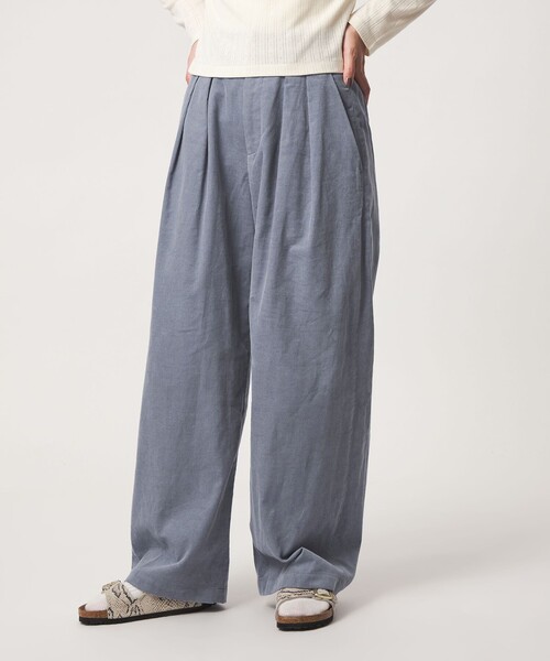 green label relaxing(グリーンレーベルリラクシング)の「【WEB限定】<at ease>コーデュロイ タック パンツ(その他パンツ・レディース・ナチュラル/ライトブルー/ダークグレー/ライトピンク・SHORT/38/36)」の5枚目の写真