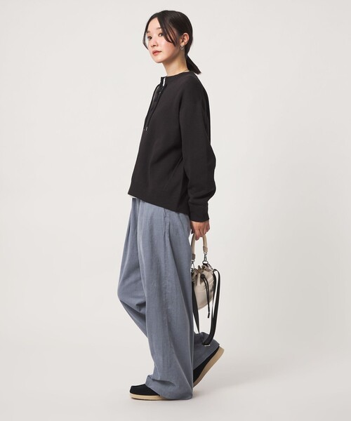 green label relaxing(グリーンレーベルリラクシング)の「【WEB限定】<at ease>コーデュロイ タック パンツ(その他パンツ・レディース・ナチュラル/ライトブルー/ダークグレー/ライトピンク・SHORT/38/36)」の8枚目の写真