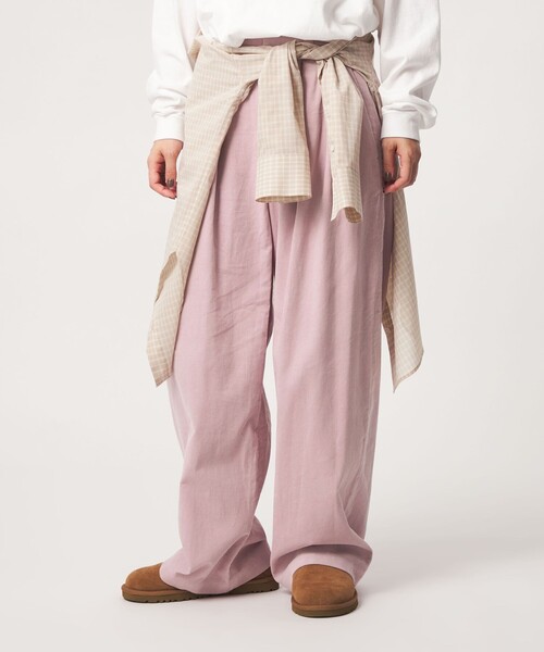 green label relaxing(グリーンレーベルリラクシング)の「【WEB限定】<at ease>コーデュロイ タック パンツ(その他パンツ・レディース・ナチュラル/ライトブルー/ダークグレー/ライトピンク・SHORT/38/36)」の20枚目の写真