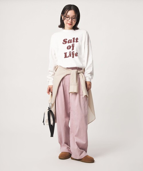 green label relaxing(グリーンレーベルリラクシング)の「【WEB限定】<at ease>コーデュロイ タック パンツ(その他パンツ・レディース・ナチュラル/ライトブルー/ダークグレー/ライトピンク・SHORT/38/36)」の21枚目の写真