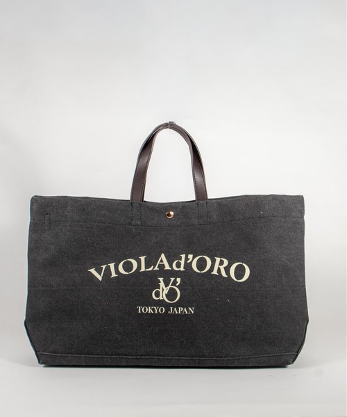 VIOLAd'ORO(ヴィオラドーロ)の「【VIOLAd'ORO/ヴィオラドーロ】帆布 キャンバスバッグ トートバッグ(トートバッグ・レディース・ベージュ/ネイビー/ブラック/ミント/ダークグレー・FREE)」の1枚目の写真