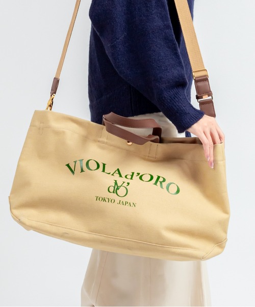 VIOLAd'ORO(ヴィオラドーロ)の「【VIOLAd'ORO/ヴィオラドーロ】帆布 キャンバスバッグ トートバッグ(トートバッグ・レディース・ベージュ/ネイビー/ブラック/ミント/ダークグレー・FREE)」の18枚目の写真