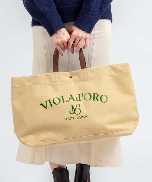 VIOLAd'ORO(ヴィオラドーロ)の「【VIOLAd'ORO/ヴィオラドーロ】帆布 キャンバスバッグ トートバッグ(トートバッグ・レディース・ベージュ/ネイビー/ブラック/ミント/ダークグレー・FREE)」の19枚目の写真