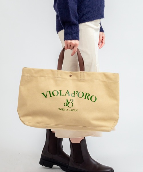 VIOLAd'ORO(ヴィオラドーロ)の「【VIOLAd'ORO/ヴィオラドーロ】帆布 キャンバスバッグ トートバッグ(トートバッグ・レディース・ベージュ/ネイビー/ブラック/ミント/ダークグレー・FREE)」の20枚目の写真