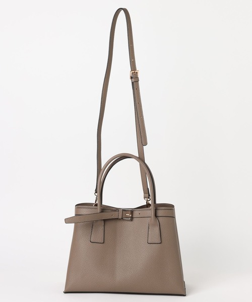 Andemiu(アンデミュウ)の「ベルトレザーBAG/1055985(トートバッグ・レディース・ブラック/ベージュ系その他・FREE)」の10枚目の写真