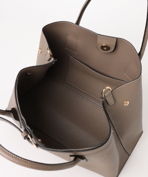 Andemiu(アンデミュウ)の「ベルトレザーBAG/1055985(トートバッグ・レディース・ブラック/ベージュ系その他・FREE)」の15枚目の写真