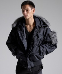GRANCY(�O�����V�[)�́yGRANCY�z�t�@�[�|�P�b�g�f�U�C���t�F�[�hN2B�W���P�b�g / Furpocket Design Faded N2B Jacket(�_�E���W���P�b�g/�R�[�g)