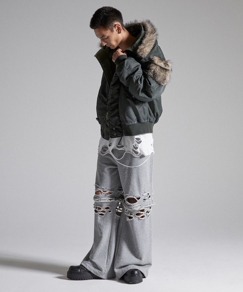 GRANCY(グランシー)の「【GRANCY】ファーポケットデザインフェードN2Bジャケット / Furpocket Design Faded N2B Jacket(ダウンジャケット/コート・メンズ・ブラック/カーキ・L/M/S)」の17枚目の写真
