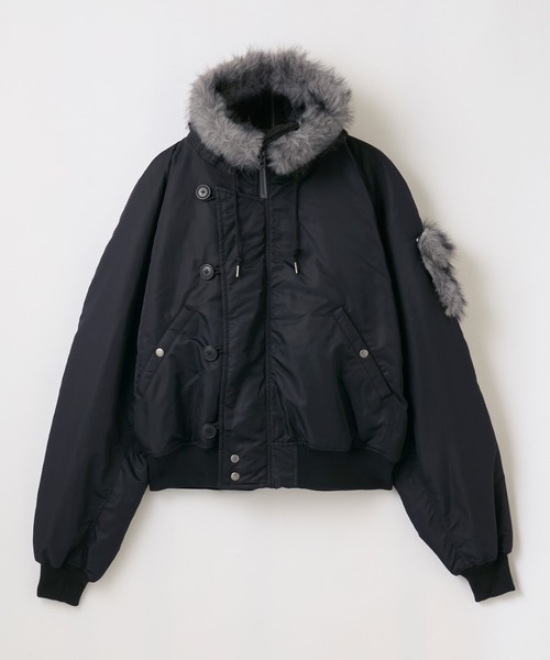 GRANCY(グランシー)の「【GRANCY】ファーポケットデザインフェードN2Bジャケット / Furpocket Design Faded N2B Jacket(ダウンジャケット/コート・メンズ・ブラック/カーキ・L/M/S)」の22枚目の写真