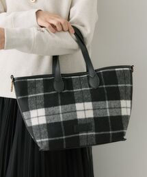 チェック柄トートバッグ