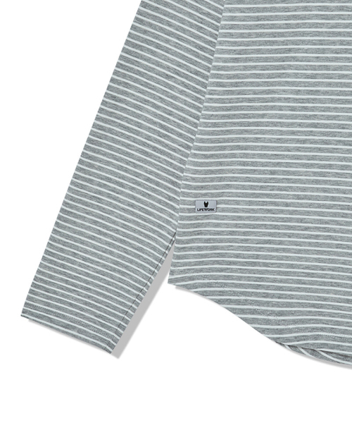 LIFE WORK(ライフワーク)の「レディース ヘンリーネックフード長袖Tシャツ(Tシャツ/カットソー・レディース・ホワイト/ライトグレー/ブラック・SMALL/MEDIUM)」の7枚目の写真