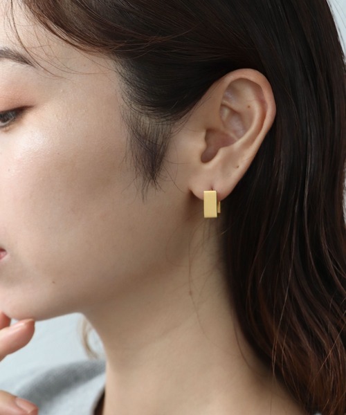 Cepica(セピカ)の「【LIMITED NUMBER】316Lスクエアステンレスワンタッチピアス(ピアス(両耳用)・レディース・シルバー/ゴールド・FREE)」の11枚目の写真
