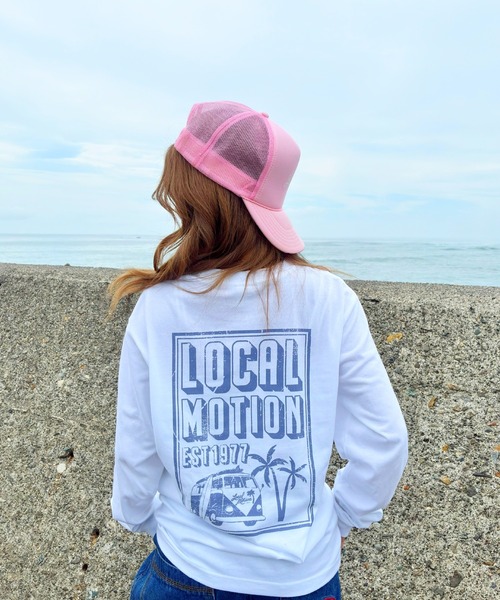 LOCALMOTION HAWAII(ローカルモーション ハワイ)の「オブロング長袖Tシャツ(Tシャツ/カットソー・メンズ・ブラック/ホワイト/ミント・SMALL/X-LARGE/LARGE/MEDIUM)」の1枚目の写真
