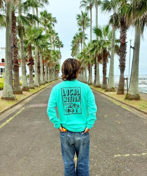 LOCALMOTION HAWAII(ローカルモーション ハワイ)の「オブロング長袖Tシャツ(Tシャツ/カットソー・メンズ・ブラック/ホワイト/ミント・SMALL/X-LARGE/LARGE/MEDIUM)」の3枚目の写真