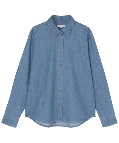 TOKYO SHIRTS(トウキョウシャツ)の「Pitta Re;) カジュアルシャツ デニム レギュラーシャツ 長袖 綿100% レディース(シャツ/ブラウス・レディース・ブルー/ネイビー・M/L)」の8枚目の写真