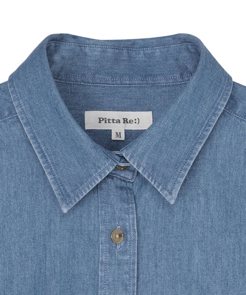 TOKYO SHIRTS(トウキョウシャツ)の「Pitta Re;) カジュアルシャツ デニム レギュラーシャツ 長袖 綿100% レディース(シャツ/ブラウス・レディース・ブルー/ネイビー・M/L)」の10枚目の写真