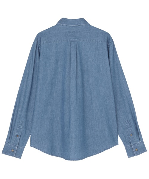 TOKYO SHIRTS(トウキョウシャツ)の「Pitta Re;) カジュアルシャツ デニム レギュラーシャツ 長袖 綿100% レディース(シャツ/ブラウス・レディース・ブルー/ネイビー・M/L)」の9枚目の写真