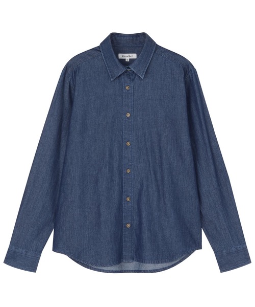 TOKYO SHIRTS(トウキョウシャツ)の「Pitta Re;) カジュアルシャツ デニム レギュラーシャツ 長袖 綿100% レディース(シャツ/ブラウス・レディース・ブルー/ネイビー・M/L)」の3枚目の写真
