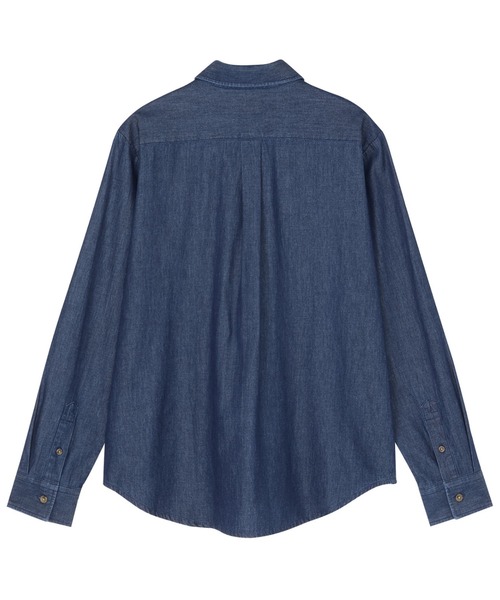 TOKYO SHIRTS(トウキョウシャツ)の「Pitta Re;) カジュアルシャツ デニム レギュラーシャツ 長袖 綿100% レディース(シャツ/ブラウス・レディース・ブルー/ネイビー・M/L)」の4枚目の写真
