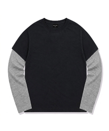 ツートンレイヤード ロングスリーブ Tシャツ
