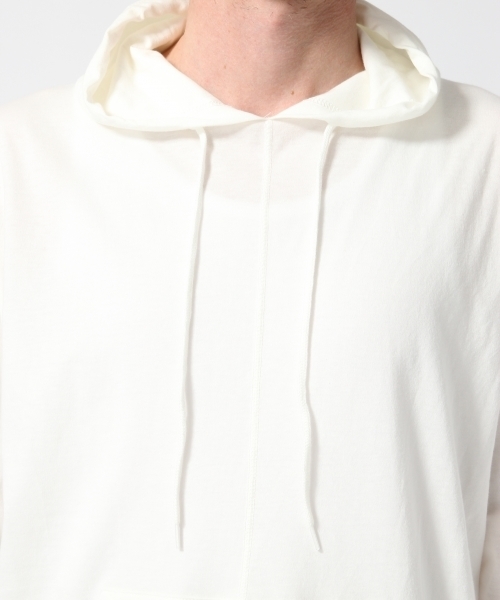 HARE（ハレ）の「カットプルオーバーパーカー８分袖(HARE)（パーカー・メンズ・オフホワイト/ブラック/ピンク・SMALL/MEDIUM）」の10枚目の写真