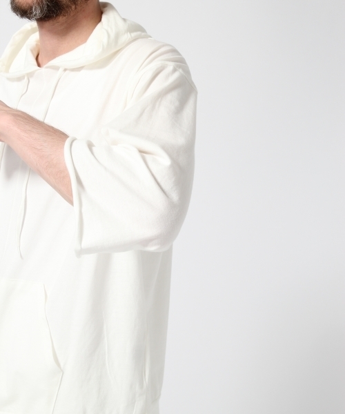 HARE（ハレ）の「カットプルオーバーパーカー８分袖(HARE)（パーカー・メンズ・オフホワイト/ブラック/ピンク・SMALL/MEDIUM）」の12枚目の写真