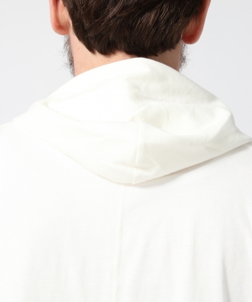 HARE（ハレ）の「カットプルオーバーパーカー８分袖(HARE)（パーカー・メンズ・オフホワイト/ブラック/ピンク・SMALL/MEDIUM）」の4枚目の写真