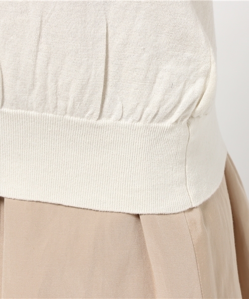 N.（N. Natural Beauty Basic）（エヌエヌナチュラルビューティーベーシック）の「コットンリネン14カーディガン（カーディガン/ボレロ・レディース・ベージュ/ネイビー/ホワイト/レッド・MEDIUM）」の10枚目の写真