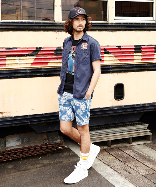 HYSTERIC GLAMOUR（ヒステリックグラマー）の「TROPIC GUITAR総柄 ショートPT（その他パンツ・メンズ・ブルー系その他/ブラック系その他・SMALL/LARGE/MEDIUM）」の15枚目の写真