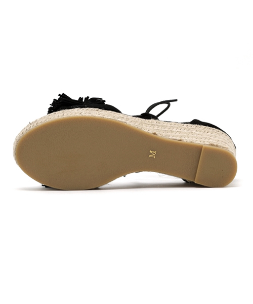 LEPSIM（レプシィム）の「レースアップジュートサンダル　724244（サンダル・レディース・ブラック系その他/ブラック/ベージュ/インディゴブルー・MEDIUM/SMALL/LARGE）」の6枚目の写真