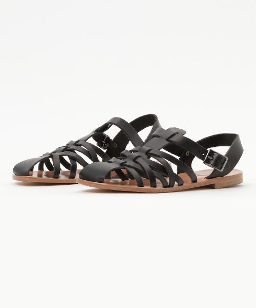 la jeune Boutique(ラジュンヌブティック)の「Fabio rusconi / 編み上げサンダル(サンダル・レディース・その他/ブラック・37)」の2枚目の写真