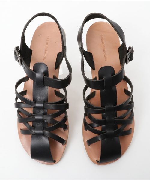 la jeune Boutique(ラジュンヌブティック)の「Fabio rusconi / 編み上げサンダル(サンダル・レディース・その他/ブラック・37)」の6枚目の写真