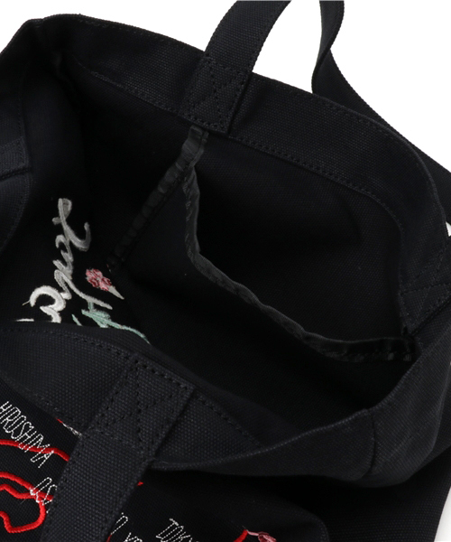 WEGO（ウィゴー）の「WEGO/Japan刺繍トートバッグ（トートバッグ・レディース・ホワイト/ブラック・FREE）」の7枚目の写真