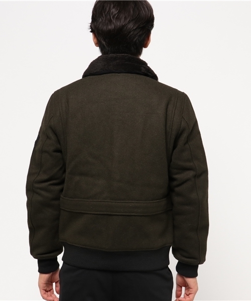 SPIEWAK（スピーワック）の「SPIEWAK G-1 BOMBER MELTON WOOL 24 / スピワック（ブルゾン・メンズ・オリーブ・LARGE/X-SMALL/SMALL/MEDIUM）」の3枚目の写真