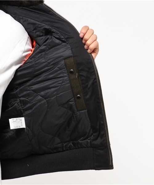 SPIEWAK（スピーワック）の「SPIEWAK G-1 BOMBER MELTON WOOL 24 / スピワック（ブルゾン・メンズ・オリーブ・LARGE/X-SMALL/SMALL/MEDIUM）」の9枚目の写真