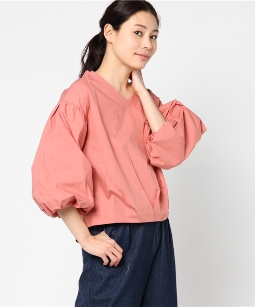 UNRELISH（アンレリッシュ）の「ボリュームスリーブブラウス（シャツ/ブラウス・レディース・ホワイト/ピンク・MEDIUM）」の10枚目の写真