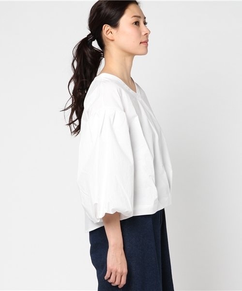 UNRELISH（アンレリッシュ）の「ボリュームスリーブブラウス（シャツ/ブラウス・レディース・ホワイト/ピンク・MEDIUM）」の4枚目の写真