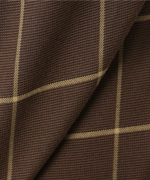 Khaju（カージュ）の「Khaju:グレンチェックノースリーブワンピース（ワンピース・レディース・ベージュ/ブラウン・ONE SIZE）」の3枚目の写真