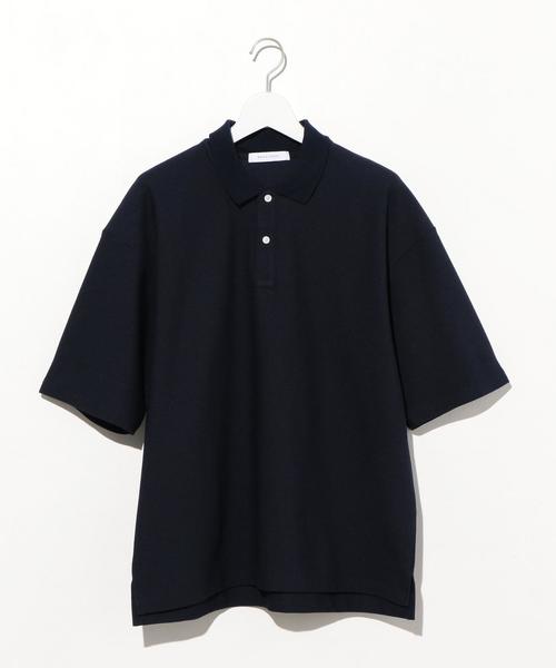 green label relaxing(グリーンレーベルリラクシング)の「『BRACTMENT(ブラクトメント)』 ビッグポロシャツ 5SL ◆(ポロシャツ・メンズ・ホワイト/ベージュ/ネイビー・40/38/36)」の1枚目の写真