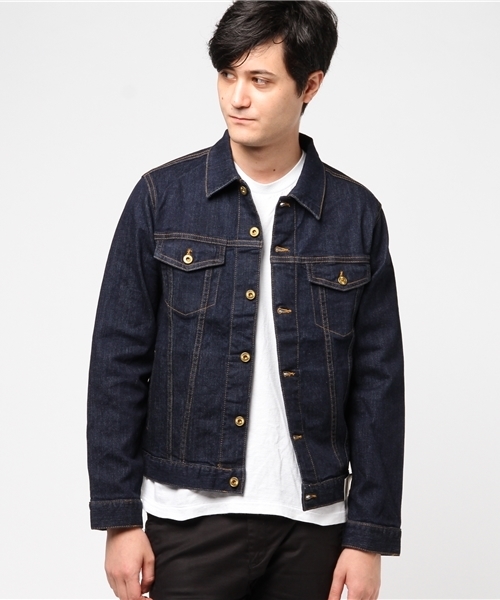 WEGO（ウィゴー）の「WEGO/ストレッチデニムジャケット（デニムジャケット・メンズ・ブラック/ダークインディゴブルー/ライトインディゴブルー・SMALL/MEDIUM/LARGE）」の22枚目の写真