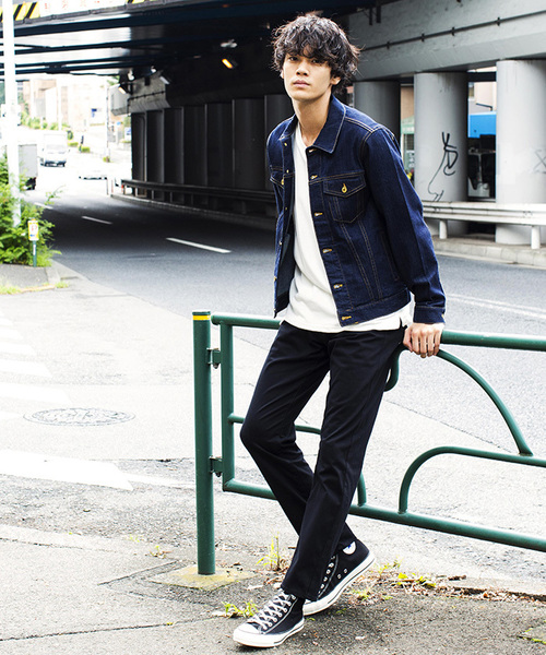 WEGO（ウィゴー）の「WEGO/ストレッチデニムジャケット（デニムジャケット・メンズ・ブラック/ダークインディゴブルー/ライトインディゴブルー・SMALL/MEDIUM/LARGE）」の20枚目の写真