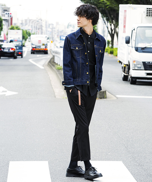 WEGO（ウィゴー）の「WEGO/ストレッチデニムジャケット（デニムジャケット・メンズ・ブラック/ダークインディゴブルー/ライトインディゴブルー・SMALL/MEDIUM/LARGE）」の16枚目の写真