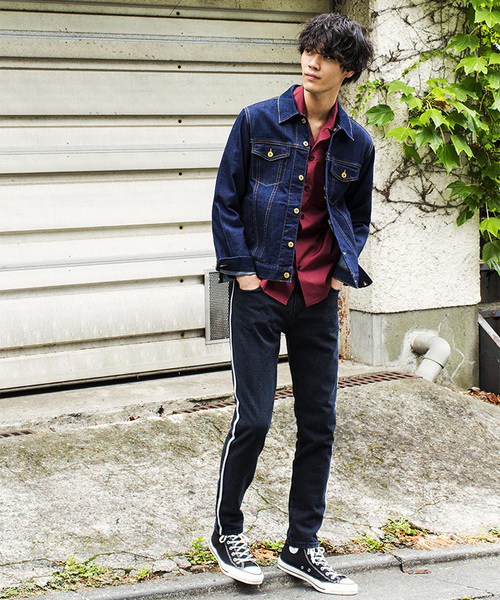 WEGO（ウィゴー）の「WEGO/ストレッチデニムジャケット（デニムジャケット・メンズ・ブラック/ダークインディゴブルー/ライトインディゴブルー・SMALL/MEDIUM/LARGE）」の14枚目の写真