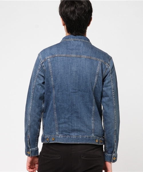 WEGO（ウィゴー）の「WEGO/ストレッチデニムジャケット（デニムジャケット・メンズ・ブラック/ダークインディゴブルー/ライトインディゴブルー・SMALL/MEDIUM/LARGE）」の8枚目の写真