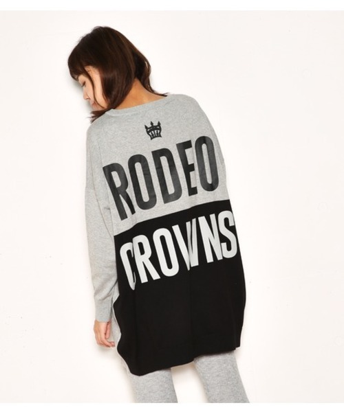 Rodeo Crowns Wide Bowl ロデオクラウンズワイドボウル の バイカラー ビッグ ロゴ ニット ワンピース ワンピース Wear