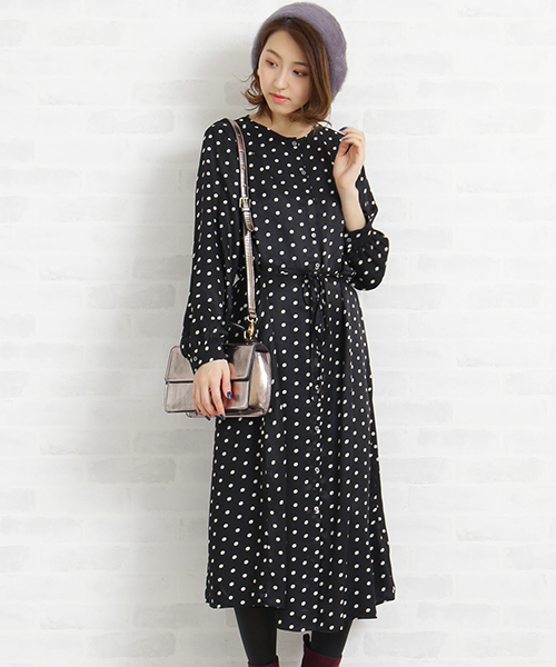 N N Natural Beauty Basic エヌエヌナチュラルビューティーベーシック の ドットミモレガウンワンピース ワンピース Wear