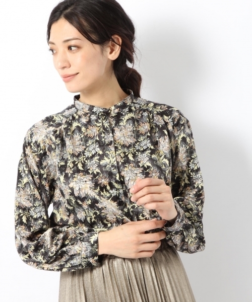 laboratory work（ラボラトリーワーク）の「エスニックフラワープリントブラウス（シャツ/ブラウス・レディース・ブラック/ネイビー・MEDIUM）」の18枚目の写真