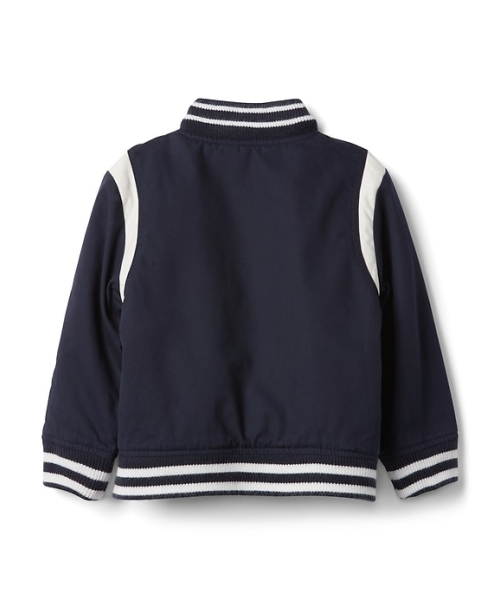 GAP(ギャップ)の「Gap バーシティ ボンバージャケット(その他アウター・キッズ・ネイビー・110cm/105cm/90cm/100cm/80cm/95cm)」の3枚目の写真