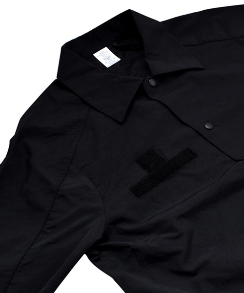 HOUSTON（ヒューストン）の「【HOUSTON】COACH JACKET/ナイロン　コーチジャケット（ナイロンジャケット・メンズ・その他/ウッド/オリーブドラブ/その他1/ブラック・LARGE/MEDIUM/X-LARGE）」の3枚目の写真