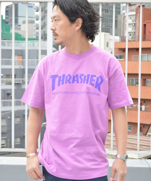 THRASHER(スラッシャー)の「THRASHER MAG Logoプリント S/S Tシャツ(Tシャツ/カットソー・メンズ・ブラック/ネイビー/ホワイト/パープル/ブラック系その他/レッド/ライトブルー/ピンク/オレンジ/ラベンダー/ホワイト×パープル/ネイビー×ホワイト/ホワイト×グリーン/ブルー系その他/バーガンディー/オレンジ系その他/ロイヤルブルー/グリーン/パープル系その他/オレンジ系その他2・M/L/XL/S)」の14枚目の写真